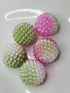 Pink/green/white pearls pbgb67
