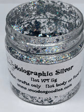 Load image into Gallery viewer, Silver holographic Foil Flakes