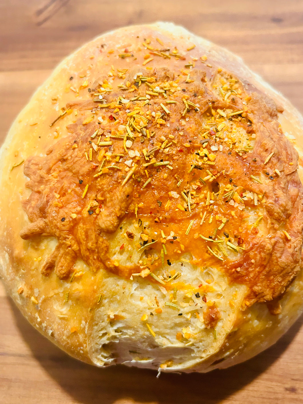Rosemary, Garlic, & Cheddar Sourdough Bread