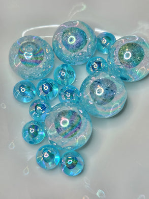Light Blue Oil-slick Crackle ocbgb20