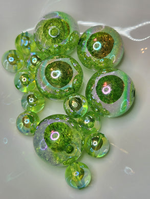 Green Oil-slick Crackle ocbgb28