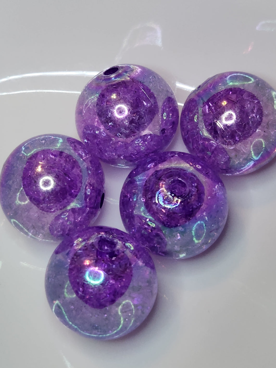 Dark Purple Oil-slick Crackle ocbgb22