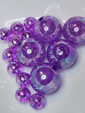 Dark Purple Oil-slick Crackle ocbgb22