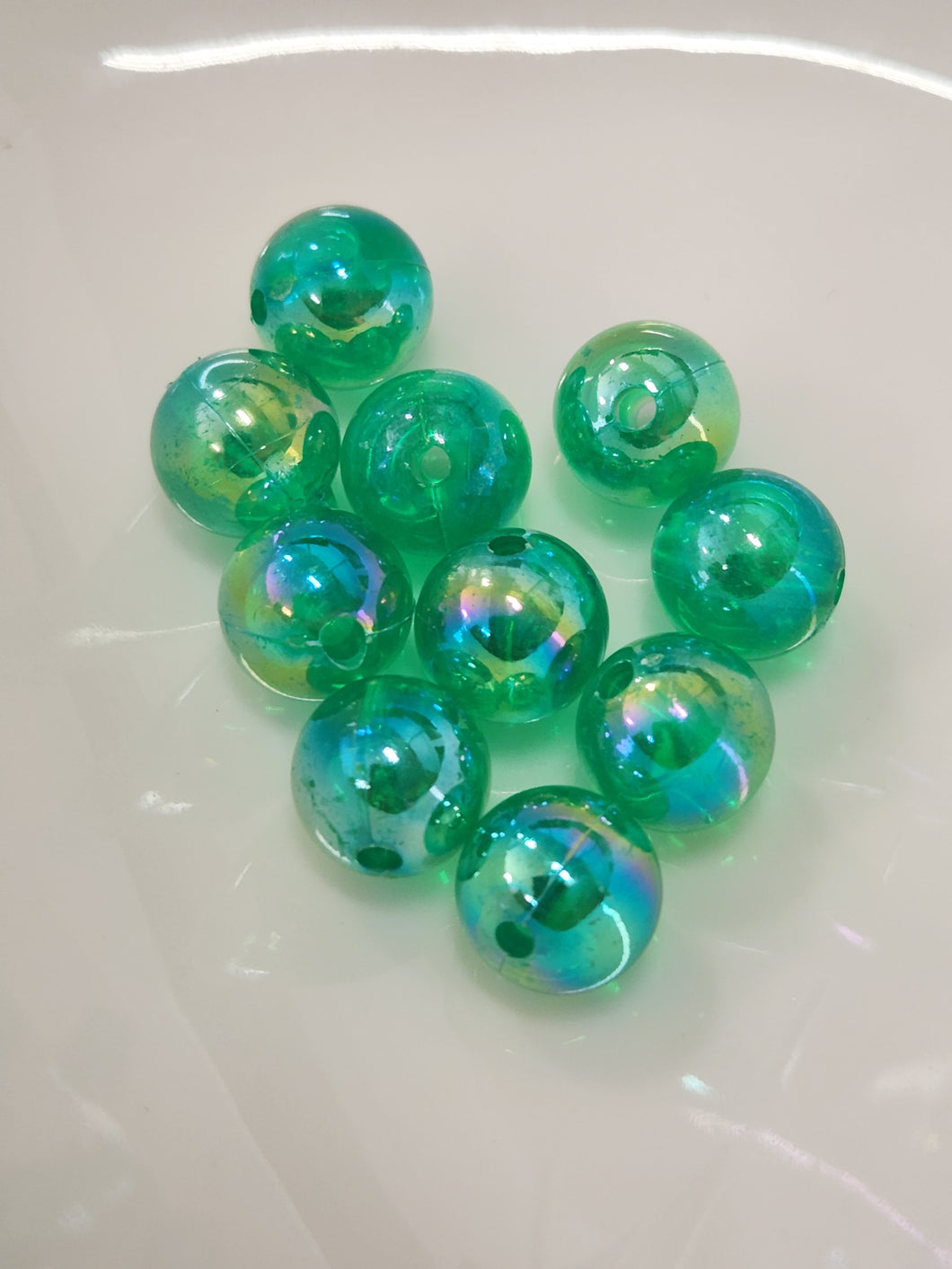 Light Green Oil-slick Crackle ocbgb29