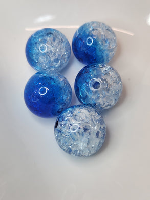 Blue/clear Crackle cbgb33