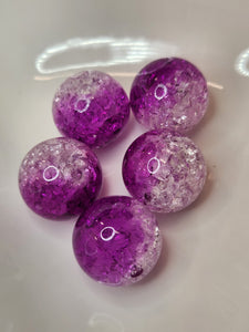 Purple/clear Crackle cbgb35