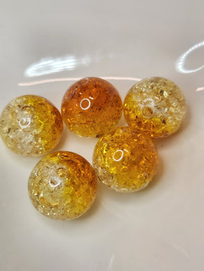 Yellow/clear Crackle cbgb38