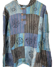 Load image into Gallery viewer, Flower patchwork pullover hoodie