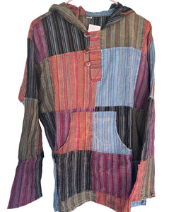 Boho Patchwork pullover hoodie