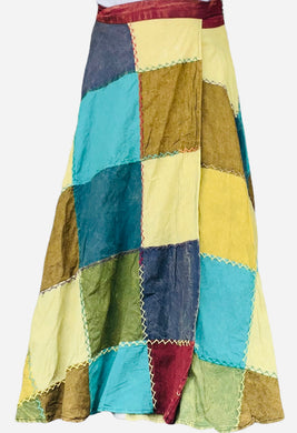 Patchwork cotton skirt