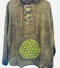 Load image into Gallery viewer, Boho green pullover hoodie