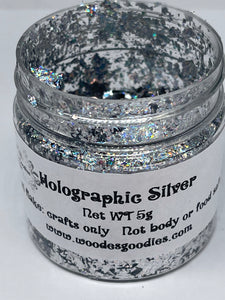 Silver holographic Foil Flakes