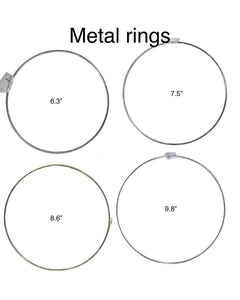 Round metal dream catcher rings