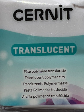 Cernit Translucent Glitter white
