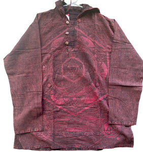 Red flower pullover hoodie