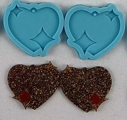 Stars Heart Earring Set