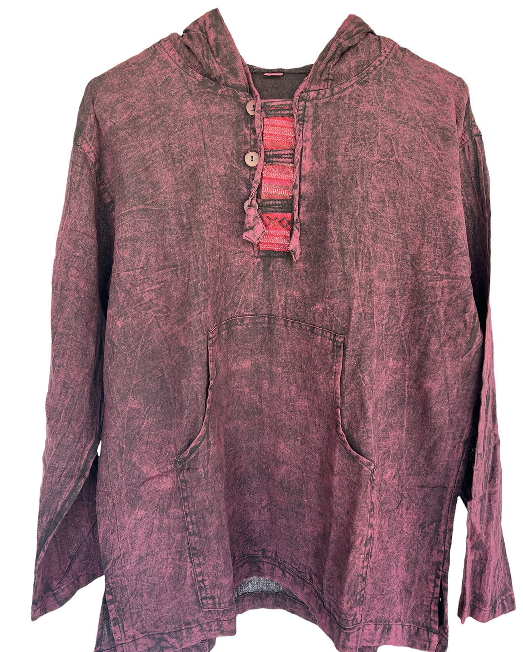 Boho Red/black pullover hoodie